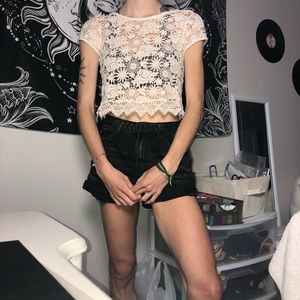 Cream Lace top